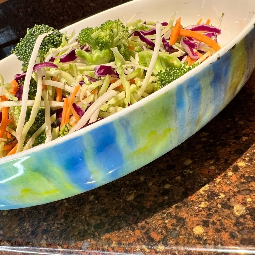 HANDCRAFTED 10” Ceramic Wave Serving Platter - Picture 3 of 10